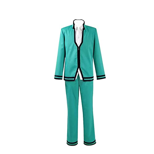 THEGIS Saki Kusuo Cosplay Kostüm Green School Uniform Karneval Outsider Full Set,Green-L von THEGIS