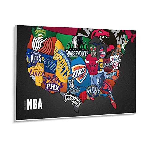 Puzzle 1000 Stück American NBA Basketball Team Poster Für Papier Adult Toys Dekompressionsspiel（38x26cm-z41p von THEVWL