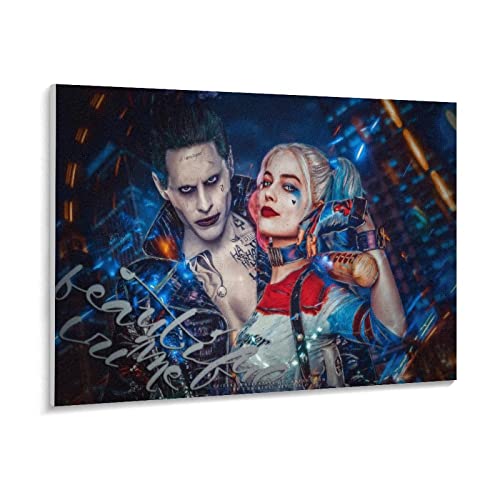 Puzzle 1000 Stück Harley Quinn Und Joker Selbstmordkommando Poster Holz Adult Toys Dekompressionsspiel（75x50cm）-z37p von THEVWL