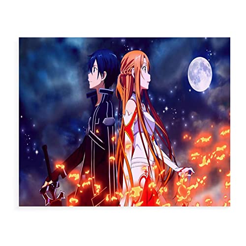 1000 Teile Puzzle für Erwachsene - Anime Sword Art Online, Jungen Mädchen Lernspiel für Teenager - Holiday Challenging (38x26cm-s26x) von THEVWL