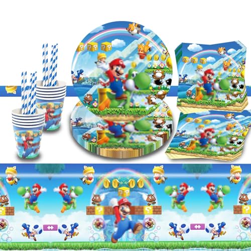 Partygeschirr Kindergeburtstag 20 Personen, Geburtstag Deko 81 Pcs, Geschirr Set, Party Deko Geburtstag Teller, Serviette, Tischdecke, Tasse, Junge Mädchen Für Party Dekoration Partygeschirr Kindergeburtstag 20 Personen, Geburtstag Deko 81 Pcs, Geschirr Set, Party Deko Geburtstag Teller, Serviette, Tischdecke, Tasse, Junge Mädchen Für Party Dekoration von THEXIU