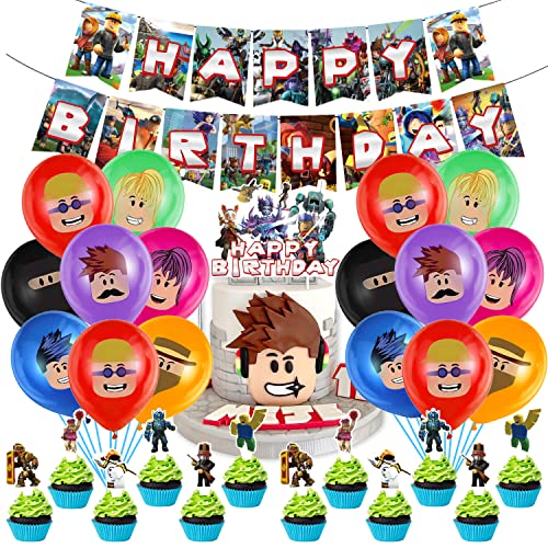 Luftballons, Geburtstag Deko 35 pcs, Alles Gute Zum Geburtstag Banner, Cupcake Topper, Geburtstagskuchen Dekoration, Dekoration Themenpartys, Geburtstagsfeier der Kinder Luftballons, Geburtstag Deko 35 pcs, Alles Gute Zum Geburtstag Banner, Cupcake Topper, Geburtstagskuchen Dekoration, Dekoration Themenpartys, Geburtstagsfeier der Kinder von THEXIU