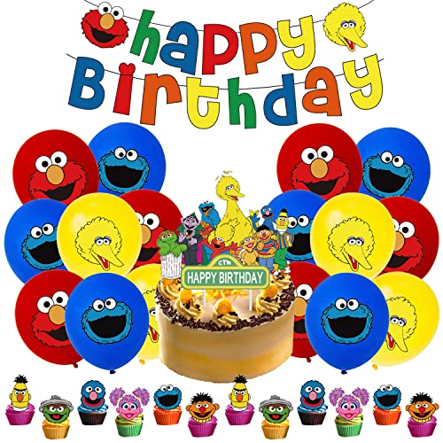 Geburtstagsdeko 44 pcs, Luftballons, Kuchen Deko, Happy Birthday Banner, Cupcake Topper, Party, Jungen Mädchen Geburtstagsparty Dekorationen Geburtstagsdeko 44 pcs, Luftballons, Kuchen Deko, Happy Birthday Banner, Cupcake Topper, Party, Jungen Mädchen Geburtstagsparty Dekorationen von THEXIU
