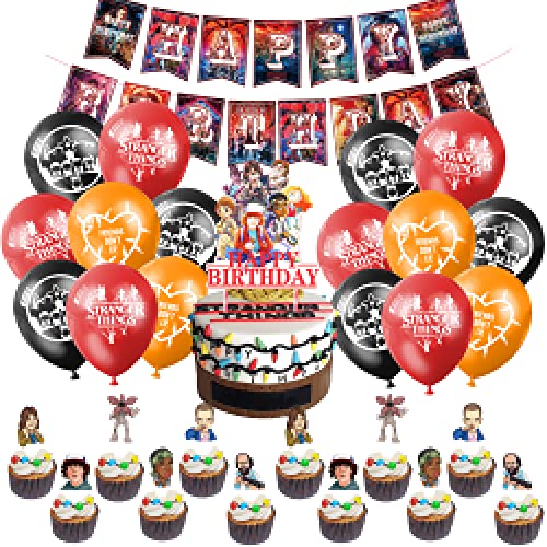Geburtstag Deko 32 Stück, Luftballons, Kuchen Dekoration, Latex Ballon, Alles Gute Zum Geburtstag Banner, Cupcake Topper, Geburtstagsfeier der Kinder von THEXIU