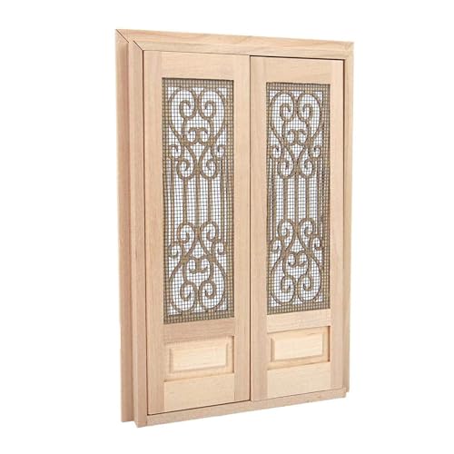 THINCAN 1/12 Dollhouses Miniatur Vintage Wood Double Screen Door Unbemaltes Design Für Handwerksmodell Projekt Szenen Dekoration Dollhouses Dekoration THINCAN 1/12 Dollhouses Miniatur Vintage Wood Double Screen Door Unbemaltes Design Für Handwerksmodell Projekt Szenen Dekoration Dollhouses Dekoration von THINCAN