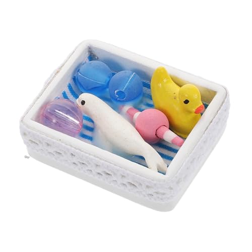 1/12 Skala Miniatur Badewanne Aufbewahrungsbox Elegant White Lace Design Dollhouses Kindergarten Möbel Kreative Bildungsspielzeug Miniatur Badezimmer Thema Aufbewahrungsbox von THINCAN