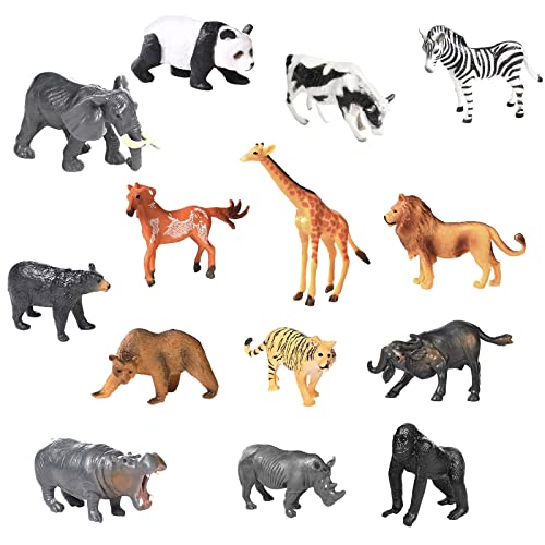 14pcs Wild Plastikmodelle Simulation Pferdemodell Action Figurenunterricht Kinderspielzeug von THINCAN