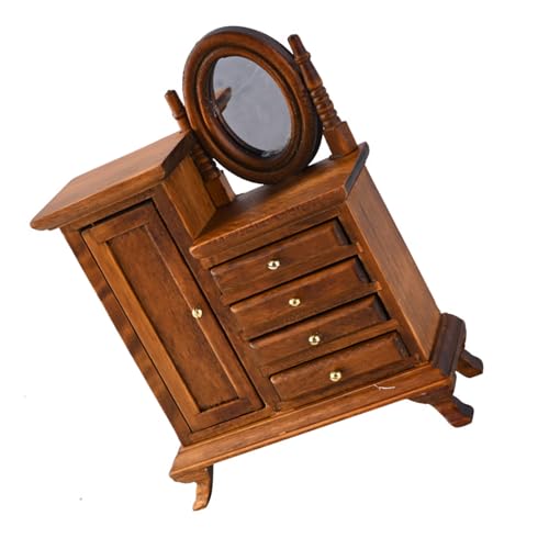 THINCAN Antike Miniatur Schminktisch Für Dollhouses Collector 1/16 Realistische Vanity Tischmöbel Mit Simulationsdetail Dollhouses Accessoires von THINCAN
