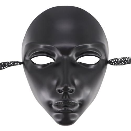 Atmungsaktive Halloween Maske Bequeme Party Tragen Stilvolle Schwarze Gesichtsrequisiten Für Kostümbälle Und Thematische Veranstaltung Halloween Beauty Maske Für Kostümpartys von THINCAN