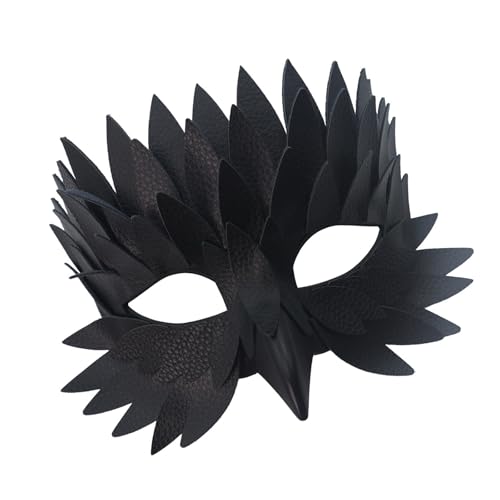 Federed Halb Face Mit Verstellbarem Riemen Für Halloween Kostüme Thematische Partys & Rollenspielzubehör (120) Vogelschnabel Federstil Halbe Gesichtsmaske von THINCAN