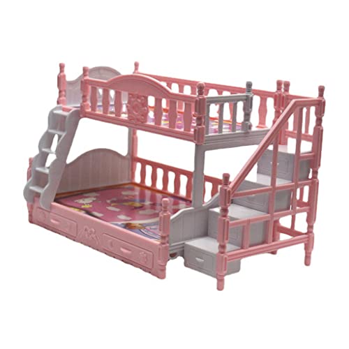Für Doll House Accessoires Miniaturbett Simulation Etagenbett Mädchen Spielzeug Interaktive Kits Tun Playset Cake Toppers Dez von THINCAN