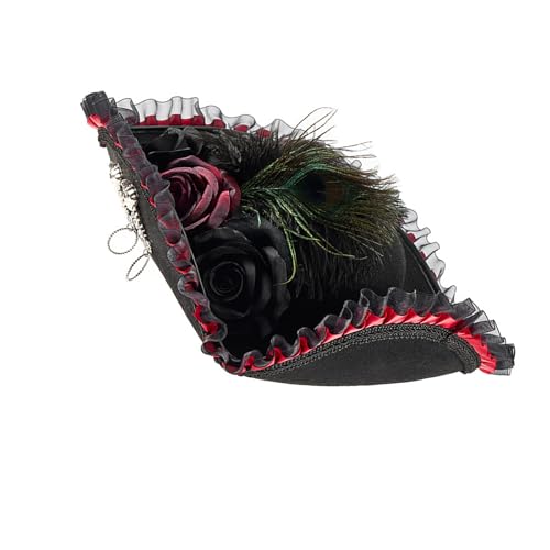 Historischer Kostüm Piratenhut Für Erwachsene Spitzenverkleidung Gefiederte Blumenkapatain Tricorn Für Maskerades Party Dressing Historisches Kostüm Accessoire Historischer Kostüm Piratenhut Für Erwachsene Spitzenverkleidung Gefiederte Blumenkapatain Tricorn Für Maskerades Party Dressing Historisches Kostüm Accessoire von THINCAN