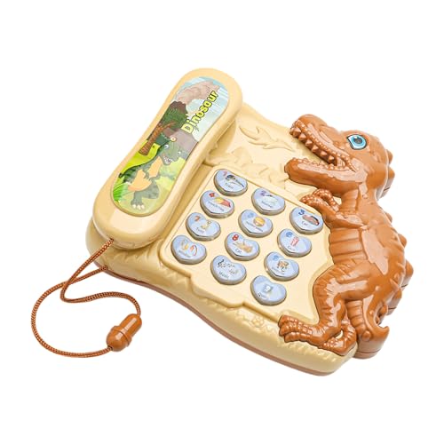Kinder Interaktives Lernen Telefon Dinosaurierspielzeug Mit Zahlen Geschichten Bildungsgeschenk Für 3+ Jahre Alte Kinder Zweisprachige Dinosaurier Lernmaschine von THINCAN