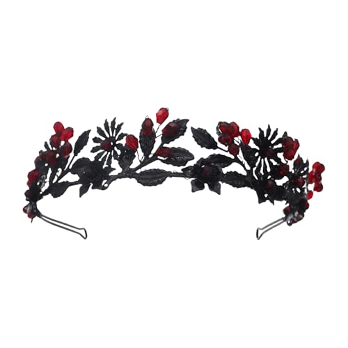 Mädchen Haare Reifen Schleifen Kronen Proms Für Königin Geburtstag Stirnbänder Foto Requisiten Elegante Kostüm Kopfbedecke Dunkle Ästhetische Haarband von THINCAN