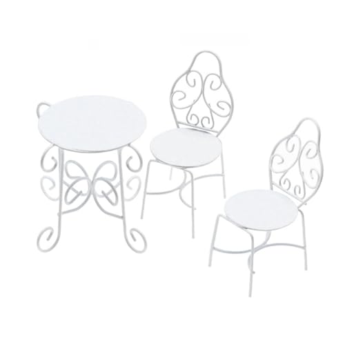 Miniaturen Robuster Metalltisch Und Stühle Set Accessoire Für Dollhouses Garten Terrassen Möbeldekoration 1/6 1/12 Skala Miniaturen Robuster Metalltisch Und Stühle Set Accessoire Für Dollhouses Garten Terrassen Möbeldekoration 1/6 1/12 Skala von THINCAN