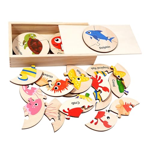 Pädagogisches Kreisförmiges Holz Puzzlespielzeug Mit Meeresthema Design Für Kognitive Entwicklung Kleinkind Feinmotorik Spielzeug Holzkognitive Puzzle von THINCAN