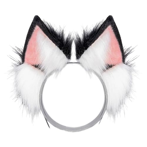 Pelzige Plüschfüchse Ohren Stirnband Und Passende Schwanz Halloween Party Outfit Leichtes Praktisches Haarstück Für Frauen Kinder Erwachsene Füchse Ohr Kopfbedeckung von THINCAN