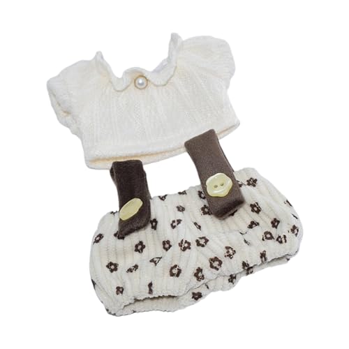 Puppenkleidungsstück Set Buntes Top Shirt Und Overalls Für 10 cm Plüsch Figur Baumwollpuppenkleidung Für Kinder Rollenspiele Spiel Outfit Puppenkleidungsstück Set Buntes Top Shirt Und Overalls Für 10 cm Plüsch Figur Baumwollpuppenkleidung Für Kinder Rollenspiele Spiel Outfit von THINCAN