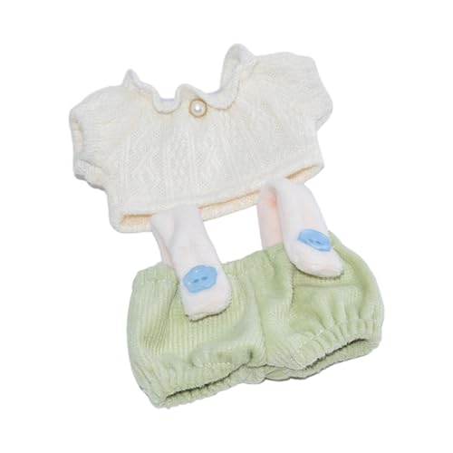 Puppenkleidungsstück Set Buntes Top Shirt Und Overalls Für 10 cm Plüsch Figur Baumwollpuppenkleidung Für Kinder Rollenspiele Spiel Outfit Puppenkleidungsstück Set Buntes Top Shirt Und Overalls Für 10 cm Plüsch Figur Baumwollpuppenkleidung Für Kinder Rollenspiele Spiel Outfit von THINCAN