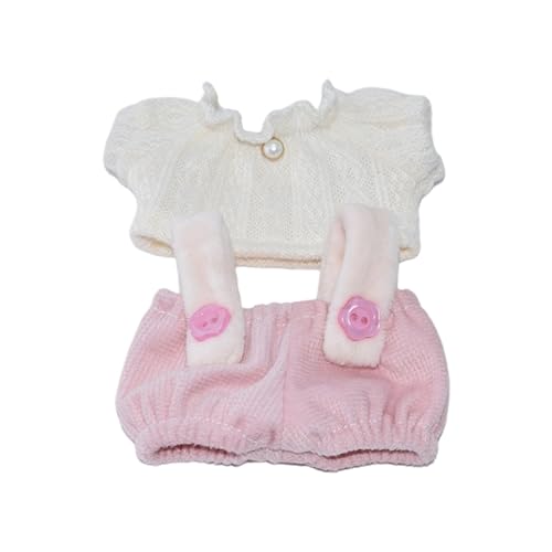 Puppenkleidungsstück Set Buntes Top Shirt Und Overalls Für 10 cm Plüsch Figur Baumwollpuppenkleidung Für Kinder Rollenspiele Spiel Outfit Puppenkleidungsstück Set Buntes Top Shirt Und Overalls Für 10 cm Plüsch Figur Baumwollpuppenkleidung Für Kinder Rollenspiele Spiel Outfit von THINCAN