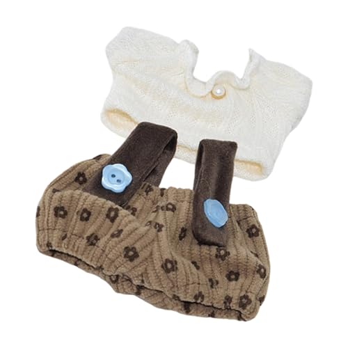 Puppenkleidungsstück Set Buntes Top Shirt Und Overalls Für 10 cm Plüsch Figur Baumwollpuppenkleidung Für Kinder Rollenspiele Spiel Outfit Puppenkleidungsstück Set Buntes Top Shirt Und Overalls Für 10 cm Plüsch Figur Baumwollpuppenkleidung Für Kinder Rollenspiele Spiel Outfit von THINCAN