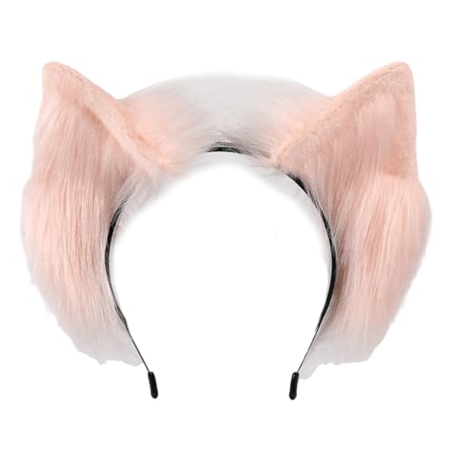 Realistisches Katzenohr Ohr Hairband Plüsch Kopfzubehör Halloween Stirnband Für Frauen Mädchen Cosplay Event Partys Halloween Kostümstirnbänder von THINCAN