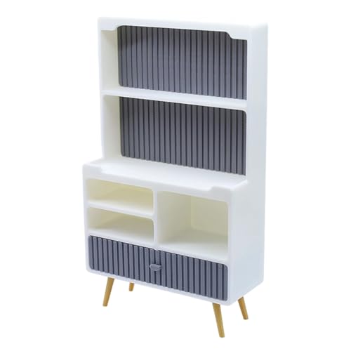 THINCAN 1/12 Skala Weiße Miniaturschränke Für Die Küche Aufbewahrung Moderner Displaymöbelzubehör Miniatur Sideboard Für Puppenhäuser THINCAN 1/12 Skala Weiße Miniaturschränke Für Die Küche Aufbewahrung Moderner Displaymöbelzubehör Miniatur Sideboard Für Puppenhäuser von THINCAN