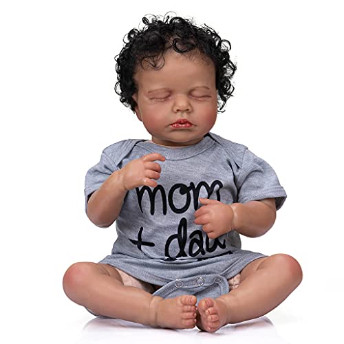 THINCAN 19 68 Zoll Wiedergeborene Beliebte Schmollende Süße Mädchenpuppe Mit T Shirt Hosen Weiche Kuschelpuppe Für Kleinkind Geburtstagsgeschenk von THINCAN