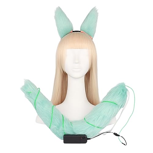 THINCAN 1Set Furry Led Light Tail Katze Ohren Kopfbedecke Halloween Cosplay Hair Hoop Für Mädchen Frauen Weihnachten Fancy Party Spielzeug THINCAN 1Set Furry Led Light Tail Katze Ohren Kopfbedecke Halloween Cosplay Hair Hoop Für Mädchen Frauen Weihnachten Fancy Party Spielzeug von THINCAN