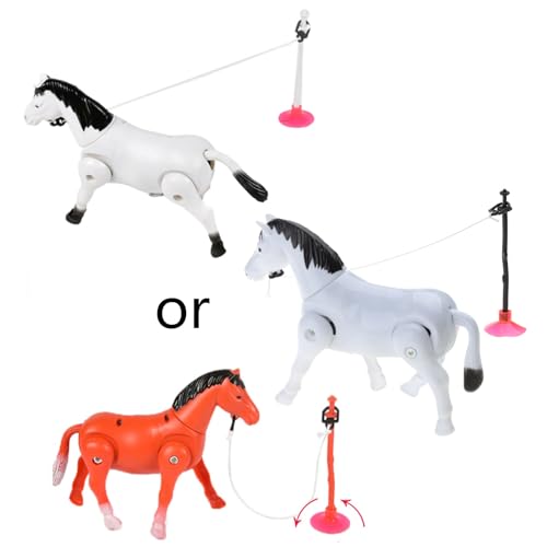 THINCAN 1pc Electric Horse Baby Spielzeug Geburtstagsgeschenk Umkreist Fahrzeugspielzeugpferd Mit Saugdacht Zufällige Farb Lieferung Kinder Geschenk von THINCAN