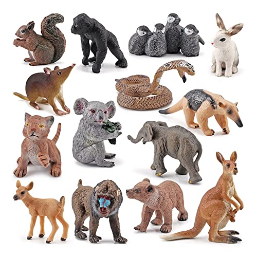 THINCAN 2-4 ’Simulation Wildlife Animal Figurine Model Toy Interactive Automobile Decor Kinder Bildung Spielzeug Für Kinder von THINCAN