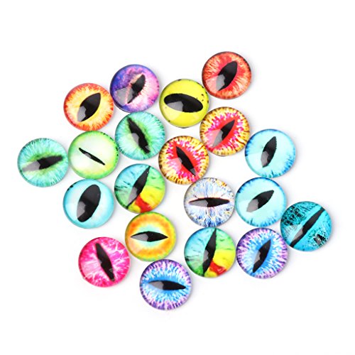 THINCAN 20pcs Glas Für Puppenaugenherstellung Handwerk Für Spielzeug Dinosaurier Augen Accessor von THINCAN