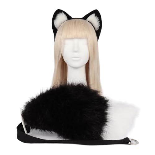 THINCAN 2pieces Katzen Wolf Füchse Schwanzohren Stirnband Set Halloween Weihnachten Fantasie Party Kostümspielzeug Geschenk Für Frauen Männer Cosplay THINCAN 2pieces Katzen Wolf Füchse Schwanzohren Stirnband Set Halloween Weihnachten Fantasie Party Kostümspielzeug Geschenk Für Frauen Männer Cosplay von THINCAN