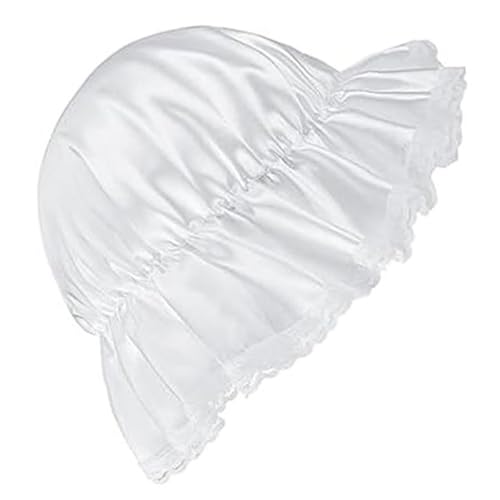 THINCAN 3 PCs Halloween Colonial Kostüm Set White Bonnet Schal Taille Schürze Pilgerkostümzubehör Für Maid Cosplay THINCAN 3 PCs Halloween Colonial Kostüm Set White Bonnet Schal Taille Schürze Pilgerkostümzubehör Für Maid Cosplay von THINCAN
