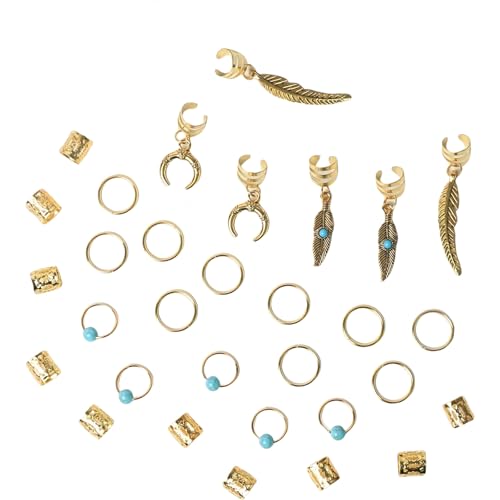 THINCAN 31pcs Dreadlock Frühling Bindungsmusikfestival Haar Ornament Party Kopfbewegung Für Tägliche Verwendung Oder Besondere Veranstaltung Modische Haarzubehör von THINCAN