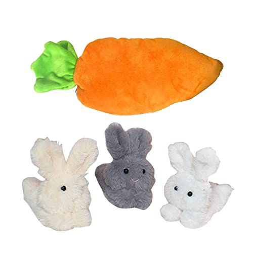 THINCAN 4-in-1 Ausgestopfte Tierplüsch Osterhase Weich von THINCAN