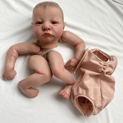 THINCAN 48 cm Bemalte Wiedergeborene Kits Weiche Babypuppen Accessoires Lebensechtig Silikonpuppen Baby Schlafen Toy Kinder Party Favor THINCAN 48 cm Bemalte Wiedergeborene Kits Weiche Babypuppen Accessoires Lebensechtig Silikonpuppen Baby Schlafen Toy Kinder Party Favor von THINCAN