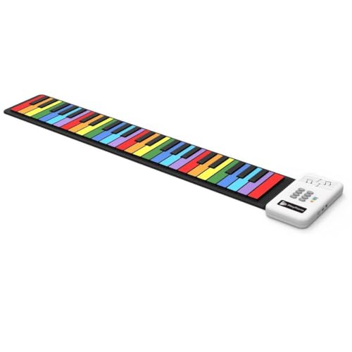 THINCAN 49 Electronic Folding Piano Tragbares Musikinstrumenten Tastaturspielzeug Mit Aufnahmemöglichkeiten Kids Musical Education Pädagogik Tastatur von THINCAN