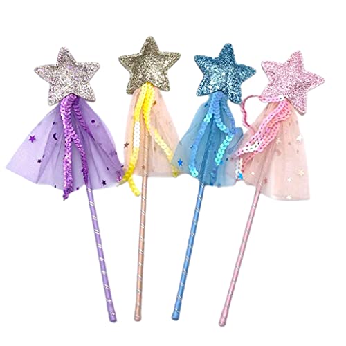 THINCAN 4X/Set Nizza Prinzessin Wand Girls Star Staber Spielzeug Dress Up Cosplay Requent von THINCAN