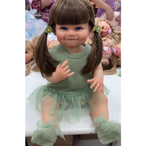 THINCAN 55 cm Soft Doll Kleinkind Girl Doll 3-D Wie Puppenpädagogik Wiedergeboren von THINCAN