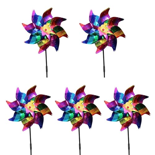 THINCAN 5pcs Spinner Bunte Pinwheel Rotation Windmühle Hochzeit Orament Kids Outdoor Spielzeug Kindergarten Rasengarten Dekore THINCAN 5pcs Spinner Bunte Pinwheel Rotation Windmühle Hochzeit Orament Kids Outdoor Spielzeug Kindergarten Rasengarten Dekore von THINCAN