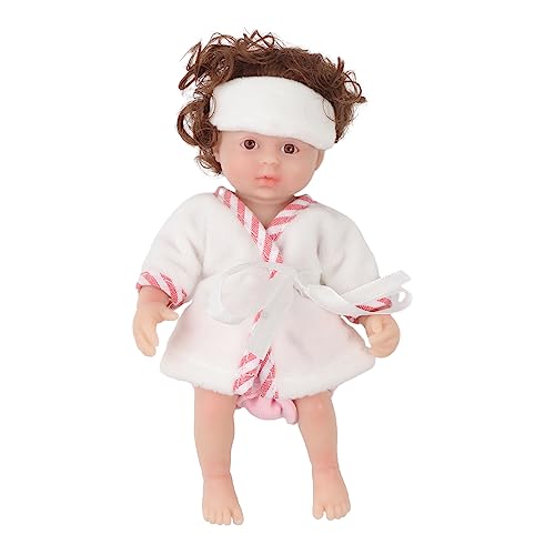 THINCAN 6 Wiedergeborene Neugeborene Mädchen Ganzkörper Weiches Silikonleben Wie Mit Braunem Haar Realistisches Puppenbaby Spielzeug THINCAN 6 Wiedergeborene Neugeborene Mädchen Ganzkörper Weiches Silikonleben Wie Mit Braunem Haar Realistisches Puppenbaby Spielzeug von THINCAN