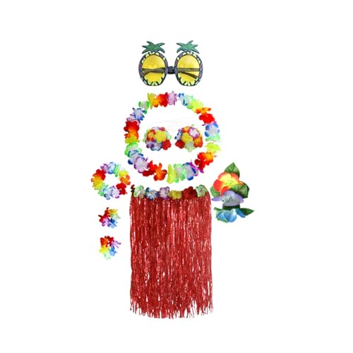 THINCAN 8pcs Hawaiian Luaus Hulas Grasrock Mit Blumenkostüm Set Blumenarmbänder Stirnbandkette Für Frauen Girls Hawaiian Grasröcke Für Luaus Party Set THINCAN 8pcs Hawaiian Luaus Hulas Grasrock Mit Blumenkostüm Set Blumenarmbänder Stirnbandkette Für Frauen Girls Hawaiian Grasröcke Für Luaus Party Set von THINCAN