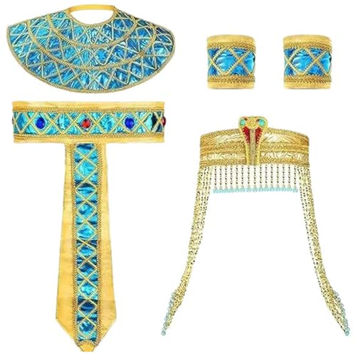 THINCAN Ägyptisches Kostümzubehör Ägyptische Stirnbänder Schlange Kopfbänder Ägyptische Gürtelkragen Armband Für Frauen Männer Halloween THINCAN Ägyptisches Kostümzubehör Ägyptische Stirnbänder Schlange Kopfbänder Ägyptische Gürtelkragen Armband Für Frauen Männer Halloween von THINCAN