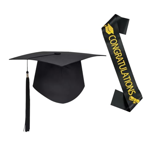 THINCAN Abschlusskappen Für Erwachsene Mit Abschluss Ehrungen Satins Gestohlen Abschluss Sash Set 2025 Für College Highs School Graduate THINCAN Abschlusskappen Für Erwachsene Mit Abschluss Ehrungen Satins Gestohlen Abschluss Sash Set 2025 Für College Highs School Graduate von THINCAN