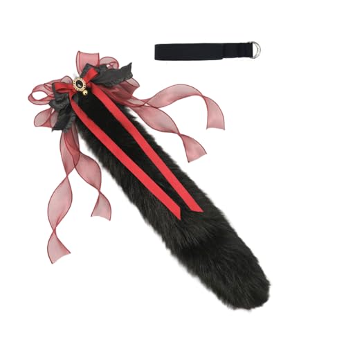 THINCAN Animal Cosplay Kostüm Kunstpelz Wolf Katzen Füchse Fuzzy Tail Wolf Ohren Stirnbänder Halloween Party Kostüme Zubehör THINCAN Animal Cosplay Kostüm Kunstpelz Wolf Katzen Füchse Fuzzy Tail Wolf Ohren Stirnbänder Halloween Party Kostüme Zubehör von THINCAN