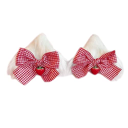 THINCAN Animal Ear Bowtie Hair Clips Cosplay Haarnadel Show Kopfschmuck Cosplay Kostüm Party Requisiten Neujahr Head Accessoires von THINCAN