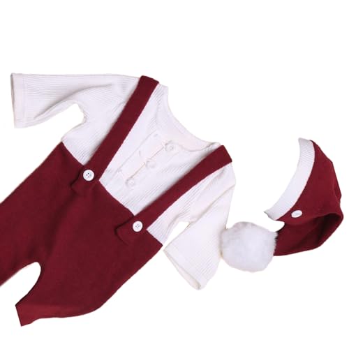 THINCAN Attraktiver Neugeborener Strampler Mit Hat Set Bequeme Baumwollkleidung Mit Kappen Set Baby Outfit Set Für Unvergessliche Fotoshoots THINCAN Attraktiver Neugeborener Strampler Mit Hat Set Bequeme Baumwollkleidung Mit Kappen Set Baby Outfit Set Für Unvergessliche Fotoshoots von THINCAN