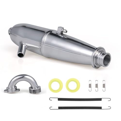 THINCAN Autoableitungsrohr Edelstahlableitungsrohr Für 1/8 Fernbedienungsauto HSP Redcat Sh Go 21/28CXP Motorzubehör von THINCAN