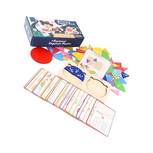 THINCAN Buntes Hölzerne Fraktions Puzzle Set Mathematikunterrichtshilfe Für Kinder Praktische Lernwerkzeuge Verbessert Die Mathematikmanipulationen Für Die Grundschule THINCAN Buntes Hölzerne Fraktions Puzzle Set Mathematikunterrichtshilfe Für Kinder Praktische Lernwerkzeuge Verbessert Die Mathematikmanipulationen Für Die Grundschule von THINCAN